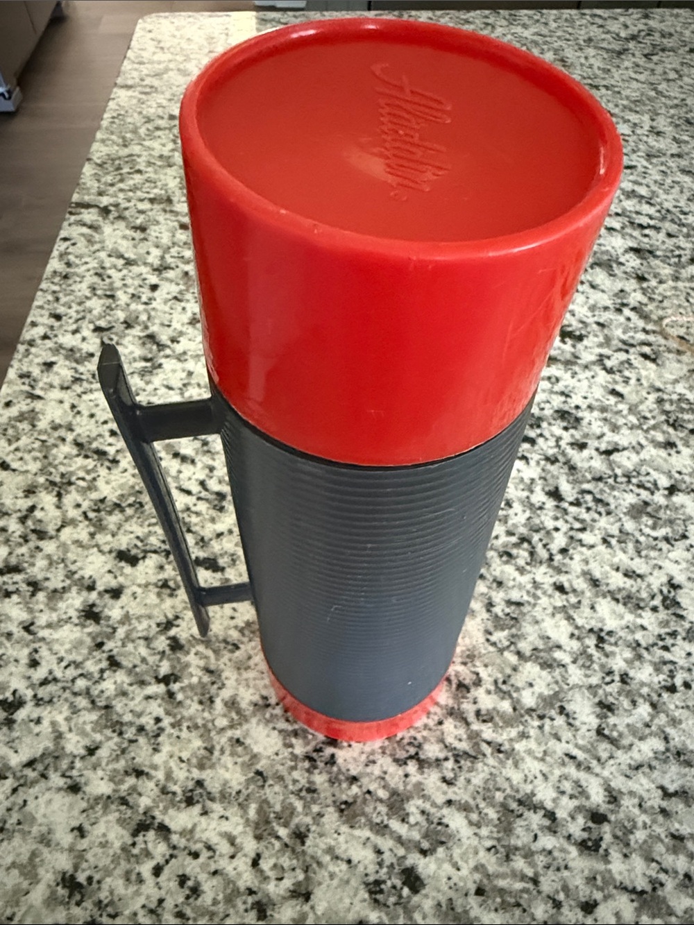 Classic Red and dark Grey Insulated Travel Flask